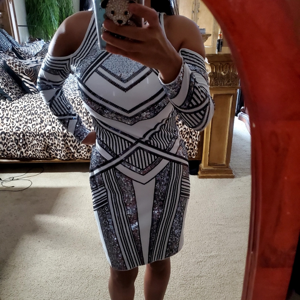 EXPRESS SHIMMER DRESS